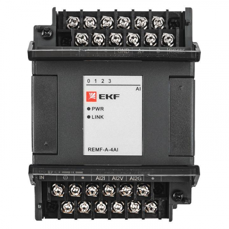Модуль аналогового ввода REMF 4 PRO-Logic (без поверки) EKF REMF-A-4AI