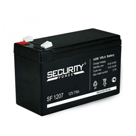 Аккумулятор ОПС 12В 7А.ч SF 1207 Security Force 4614030010005