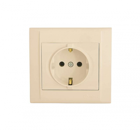 Розетка СП Defne 16А IP20 с зазем.крем Makel 42010028