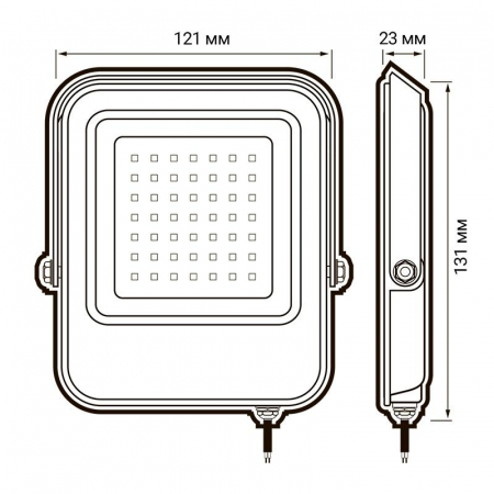Прожектор светодиодный PFL-V 20Вт 6500К IP65 ДО JazzWay 5039698
