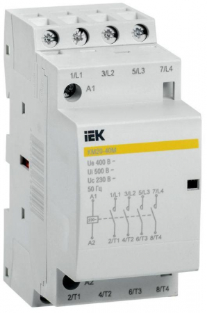 Контактор модульный КМ20-40М AC KARAT IEK MKK11-20-40